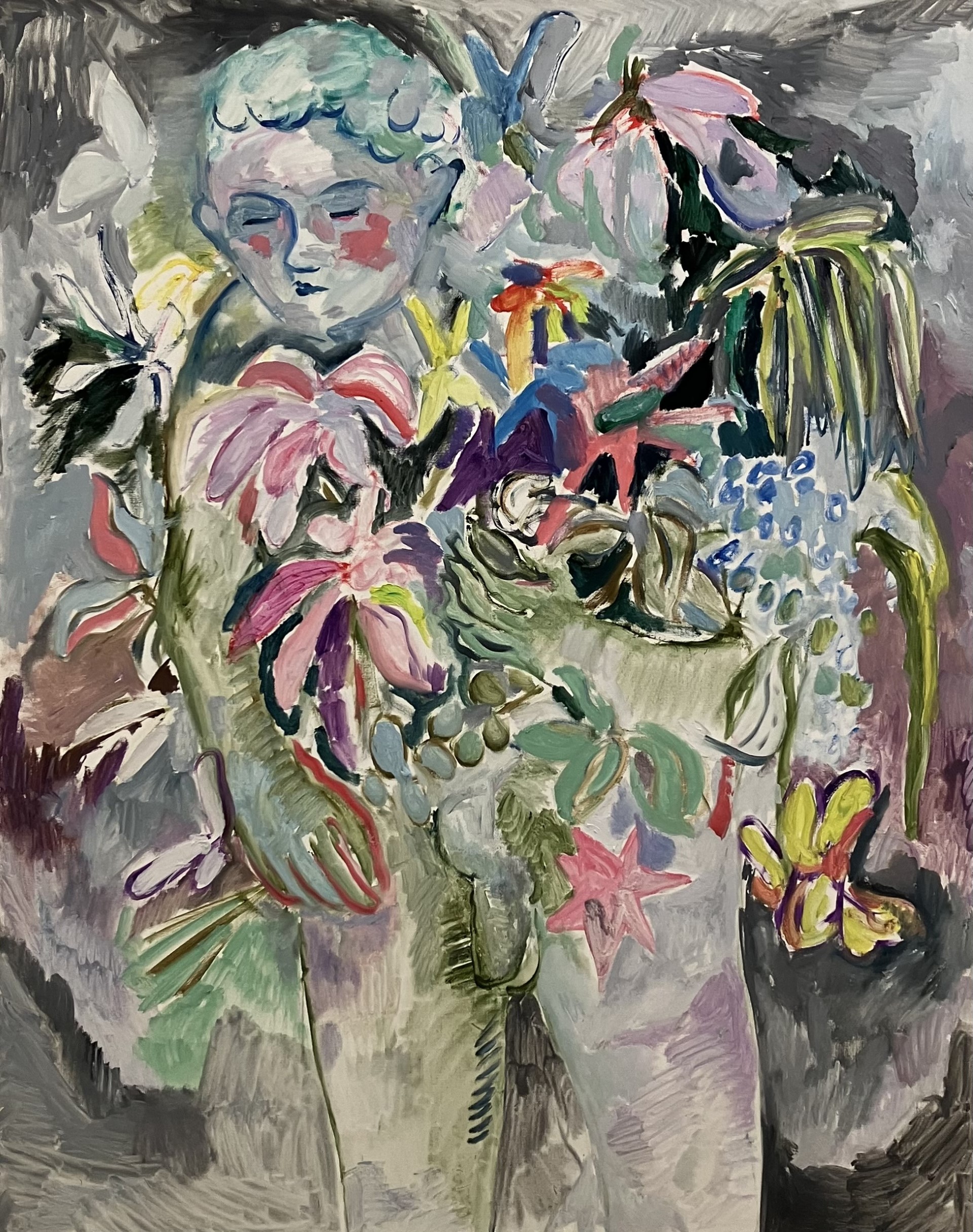 Lorenza Boisi, Giardiniere Innamorato, Olio su Tela, 100x80cm, 2023