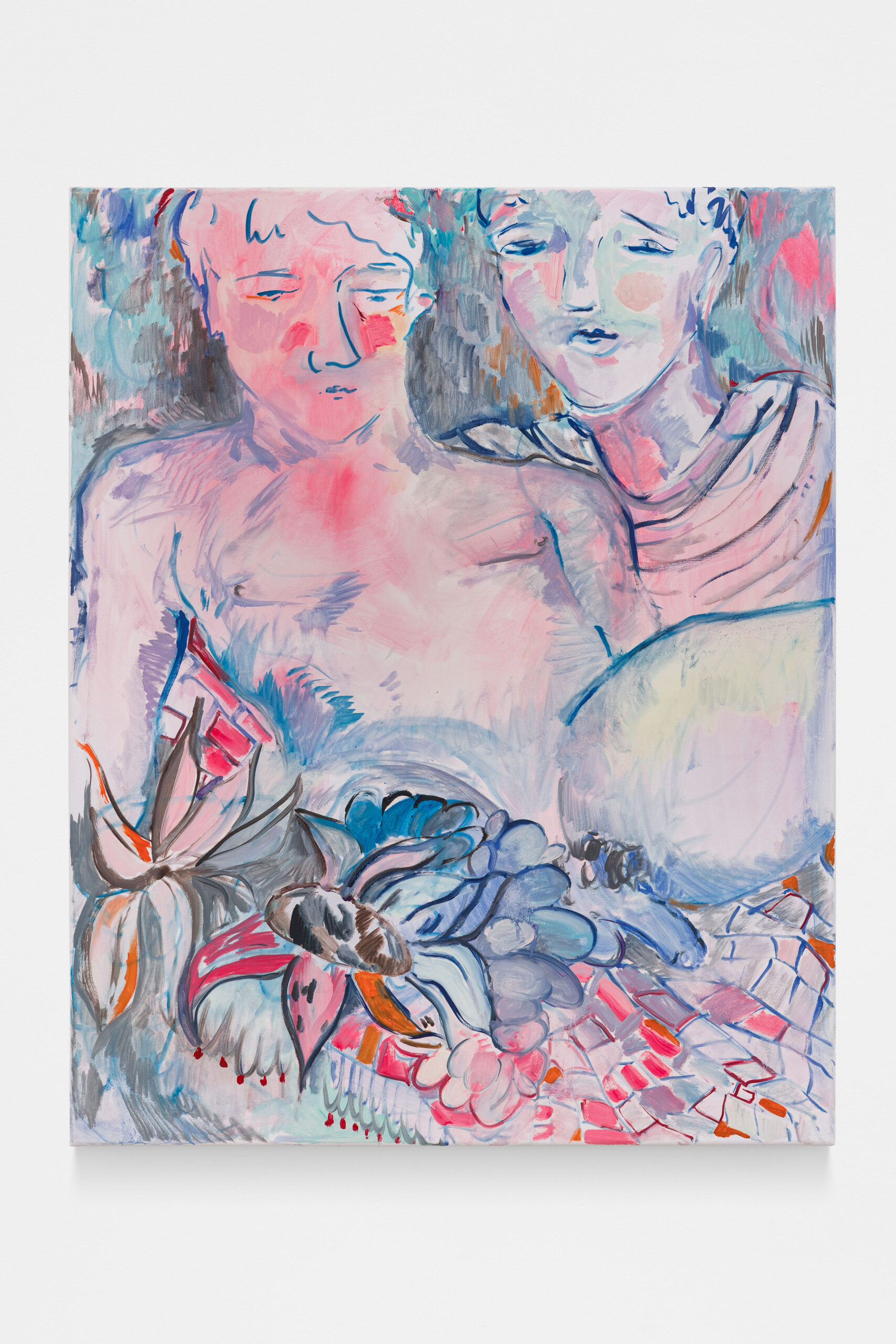 Lorenza Boisi, Naked Friends, Olio su Tela, 100x80cm, 2025, Courtesy of Traffic Gallery