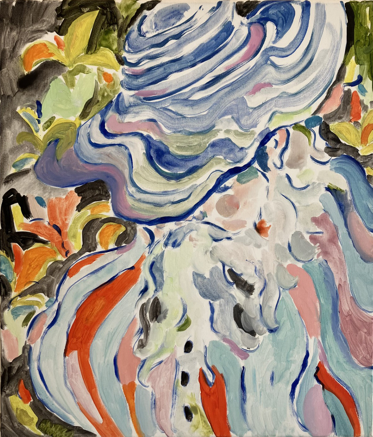 Lorenza Boisi, The Man Who Was Many Painters, Olio su Tela, 70x60cm, 2019